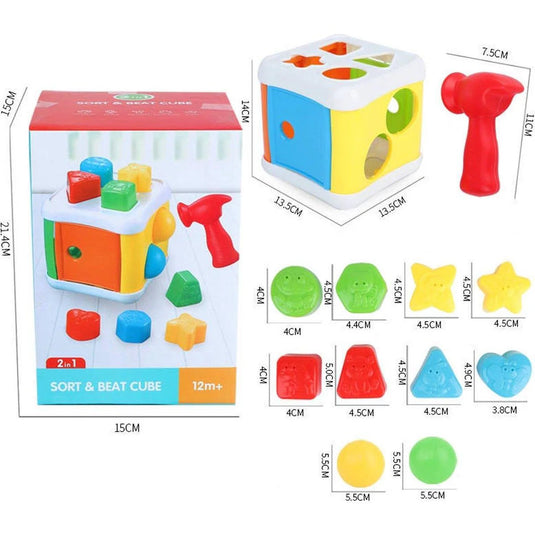 2 In 1 Sort & Beat Hammer Cube