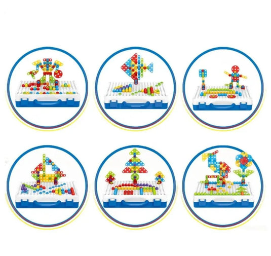 3in1 DIY Creative Magic Panel Electric Drill Tool Play Set 666