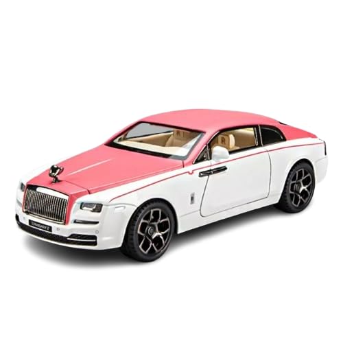 Die Cast Rolls Royce Wraith | 1:22 Scale (White & Pink)