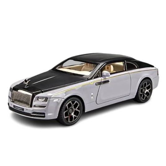 Die Cast Rolls Royce Wraith | 1:22 Scale (Silver & Black)
