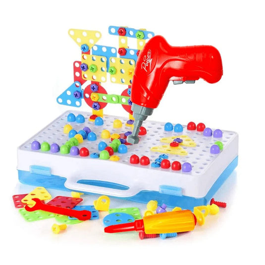 3in1 DIY Creative Magic Panel Electric Drill Tool Play Set 666