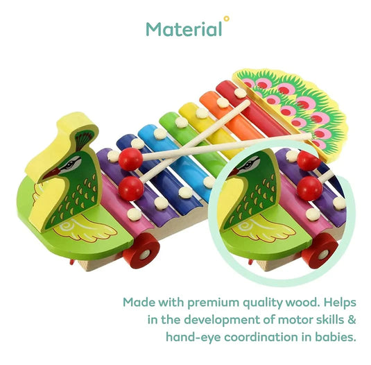 Wooden Peacock Xylophone