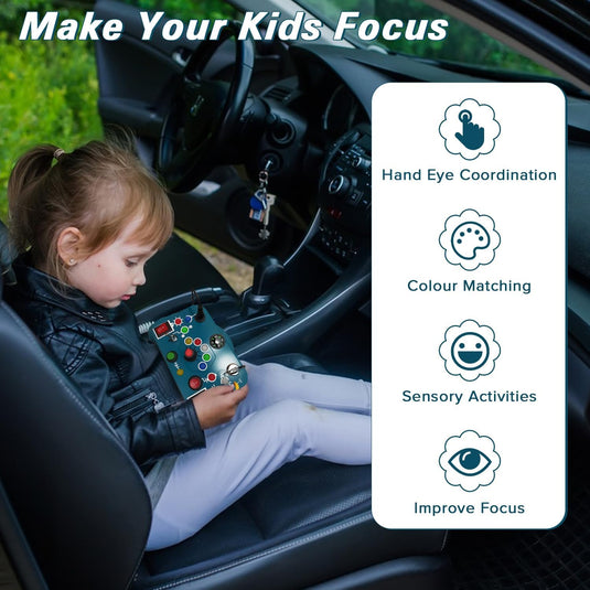 Montessori Busy Board With 12 LED Lights