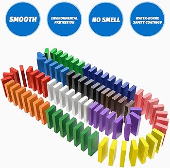 120 Pcs Colourful Wooden Dominos