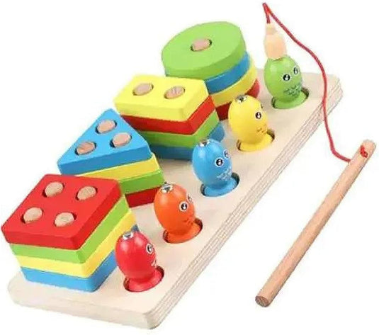 Wooden Magnetic Fishing Four Post