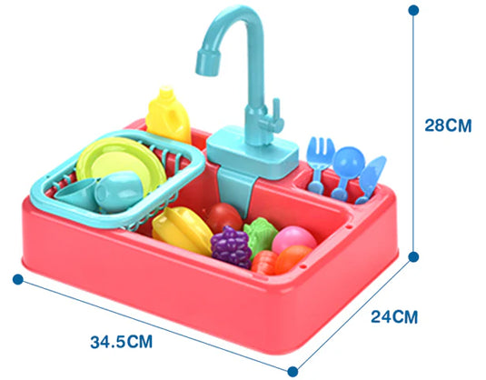 Pretend Play Kitchen Dishwasher Set for Kids