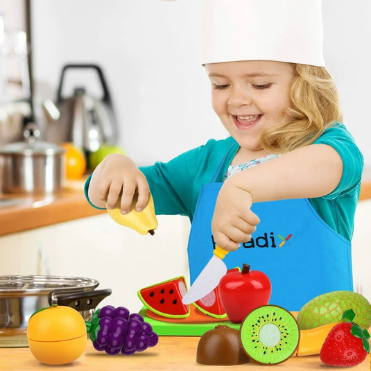Fruits Cutting Play Set with Knife Board - 6 Pieces