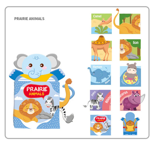Prairie Animals Hand Puppet Cloth Book