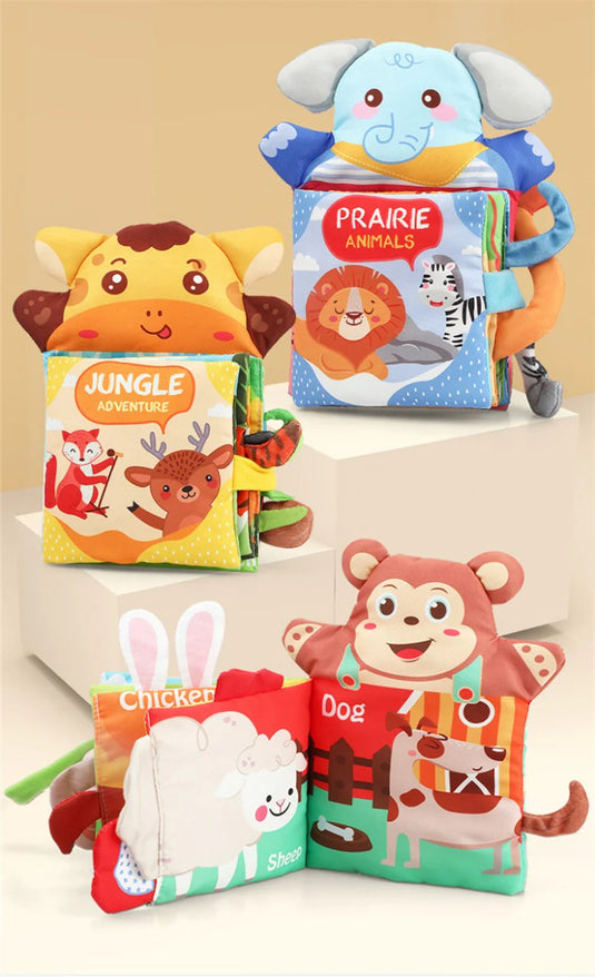 Prairie Animals Hand Puppet Cloth Book