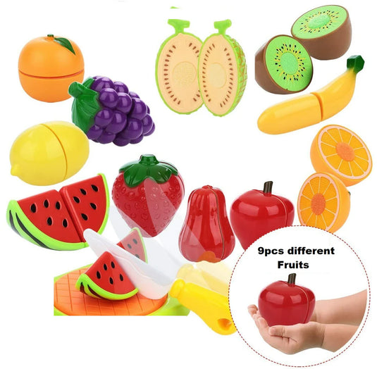 Fruits Cutting Play Set with Knife Board - 6 Pieces