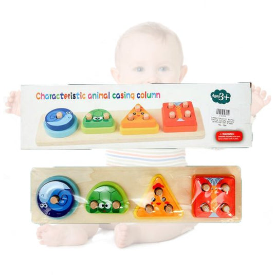 Wooden Characteristic Animal Casing Column