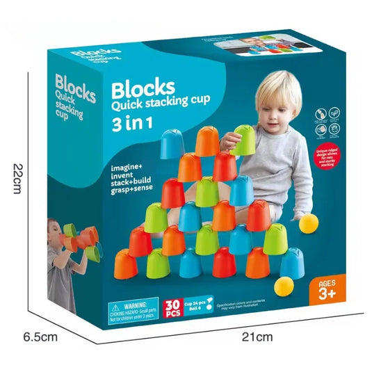 3in1 Quick Stacking Cups (30 PCS)