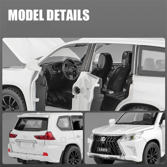 Die Cast Lexus 570 | 1:32 Scale (Off White)