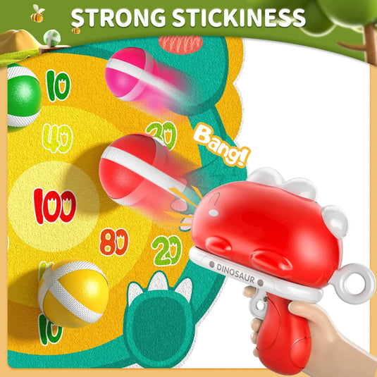 Dinosaur Sticky Ball Gun Shooting Game