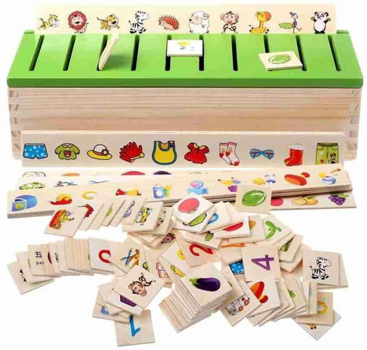 Wooden Knowledge Classification Box