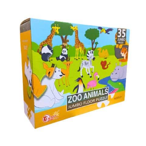 35 Pcs Zoo Animals Floor Puzzle