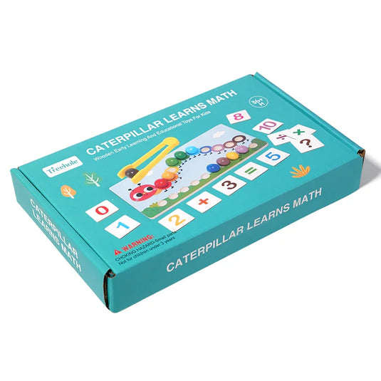 Toddlers Caterpillar Maths and Colorful Beads Learning