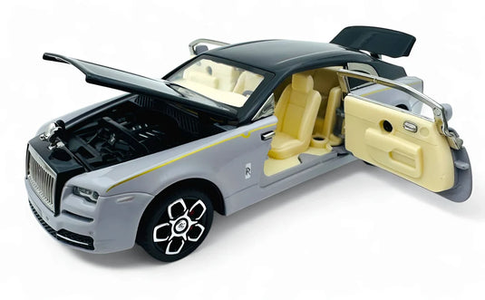Die Cast Rolls Royce Wraith | 1:22 Scale (Silver & Black)