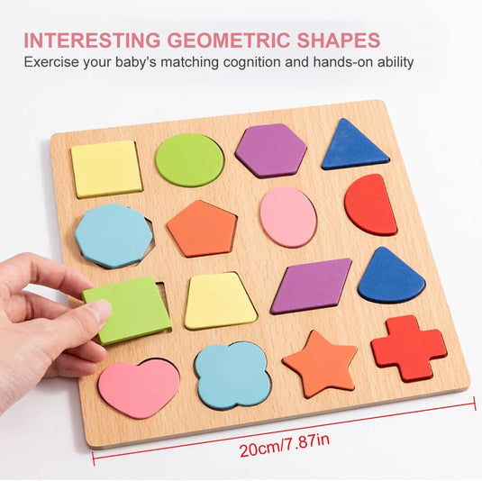 3D Wooden Shapes Learning board